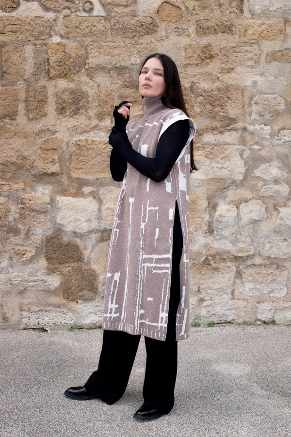 Тифлис - Длинный жилет из шерсти