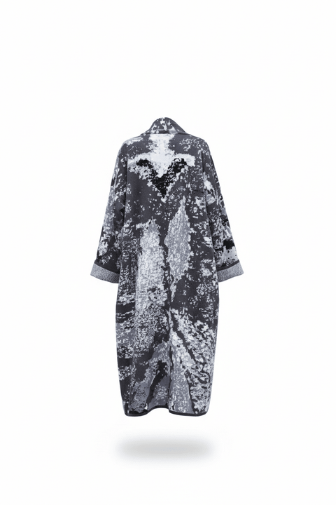Arabesque - Long Cotton Jacquard Cardigan - ZALIVAKO