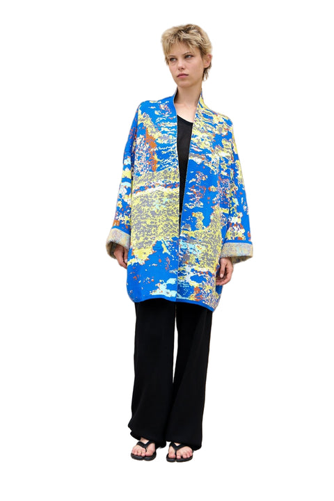 The MAJORELLE - Lightweight Short Cotton Jacquard Kaftan - ZALIVAKO