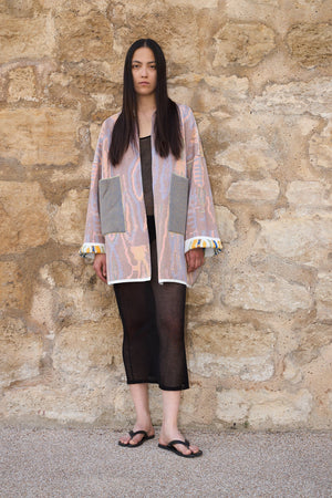 Rio - Short Cotton Jacquard Cardigan - ZALIVAKO