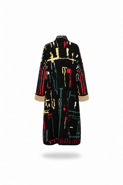 The KINGSTON - Lightweight Long Cotton Jacquard Kaftan - ZALIVAKO