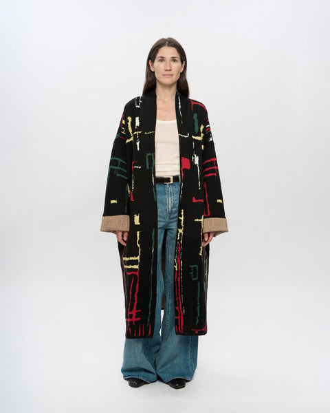 The KINGSTON - Lightweight Long Cotton Jacquard Kaftan - ZALIVAKO