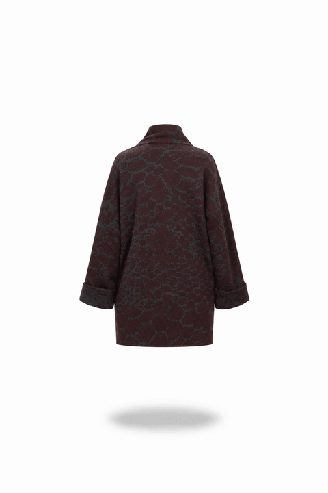 The LHASA - Lightweight Short Wool Jacquard Kaftan - ZALIVAKO