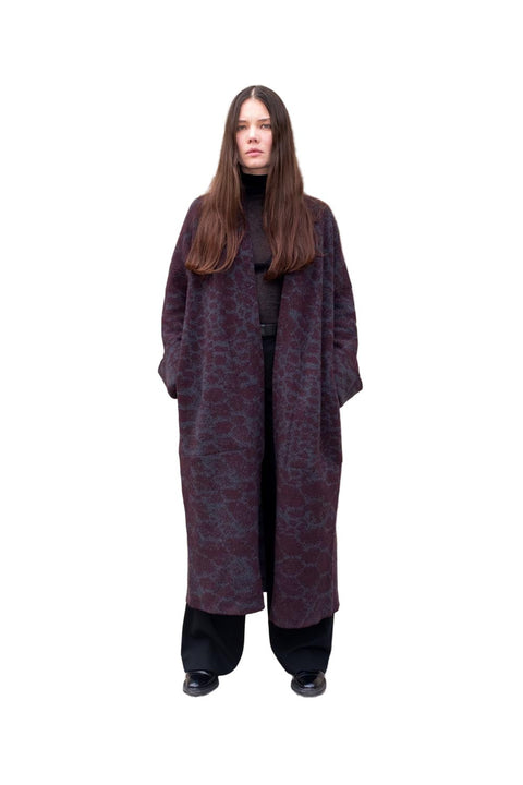 The LHASA - Long Wool Jacquard Kaftan - ZALIVAKO