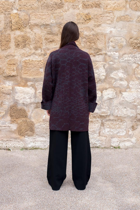 The LHASA - Short Wool Jacquard Kaftan - ZALIVAKO