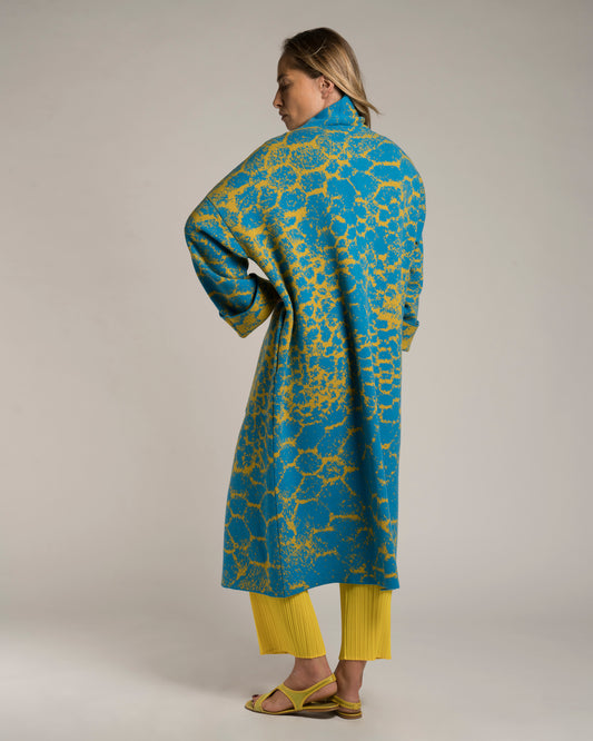 Kolkata - Long Wool Jacquard Cardigan