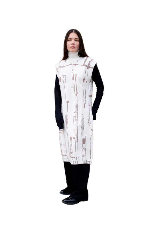 Tbilisi - Long Wool Jacquard  Cape - ZALIVAKO