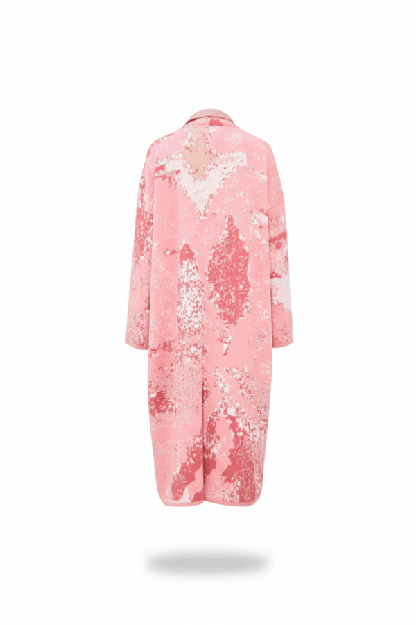 Blossom - Long Cotton Jacquard Cardigan - ZALIVAKO