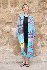 Formentera - Long Cotton Jacquard Cardigan - ZALIVAKO