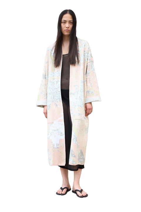Jaipur - Long Cotton Jacquard Kaftan - ZALIVAKO