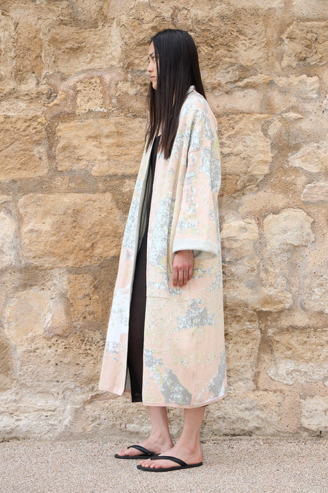 Jaipur - Long Cotton Jacquard Kaftan - ZALIVAKO