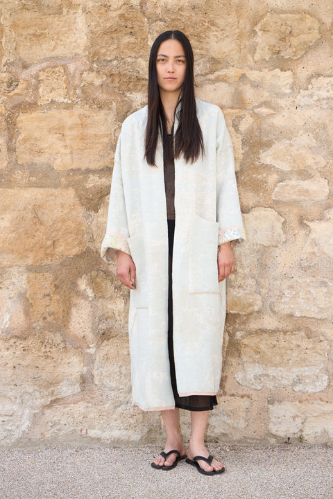 Jaipur - Long Cotton Jacquard Kaftan - ZALIVAKO