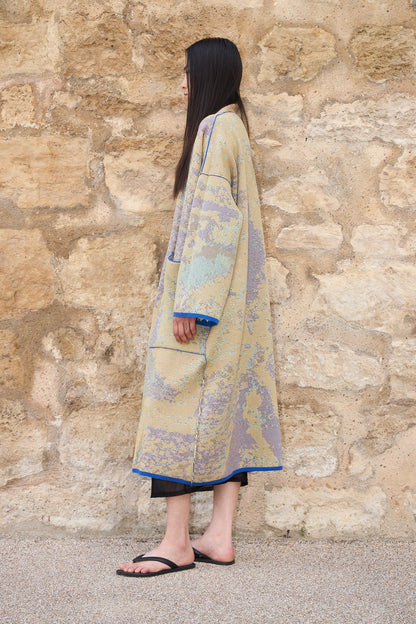 Majorelle - Long Cotton Jacquard Cardigan - ZALIVAKO