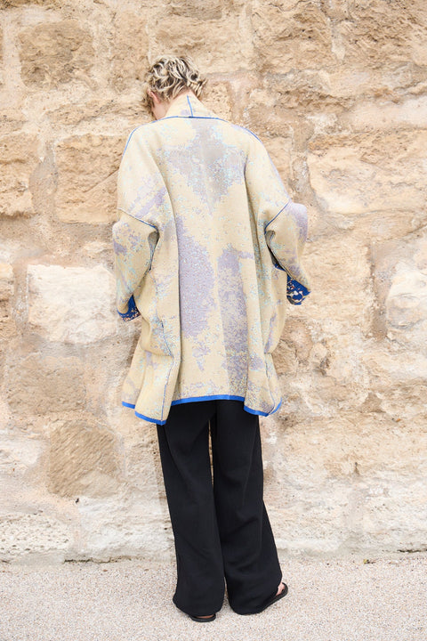The MAJORELLE - Lightweight Short Cotton Jacquard Kaftan - ZALIVAKO