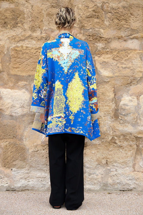 The MAJORELLE - Lightweight Short Cotton Jacquard Kaftan - ZALIVAKO