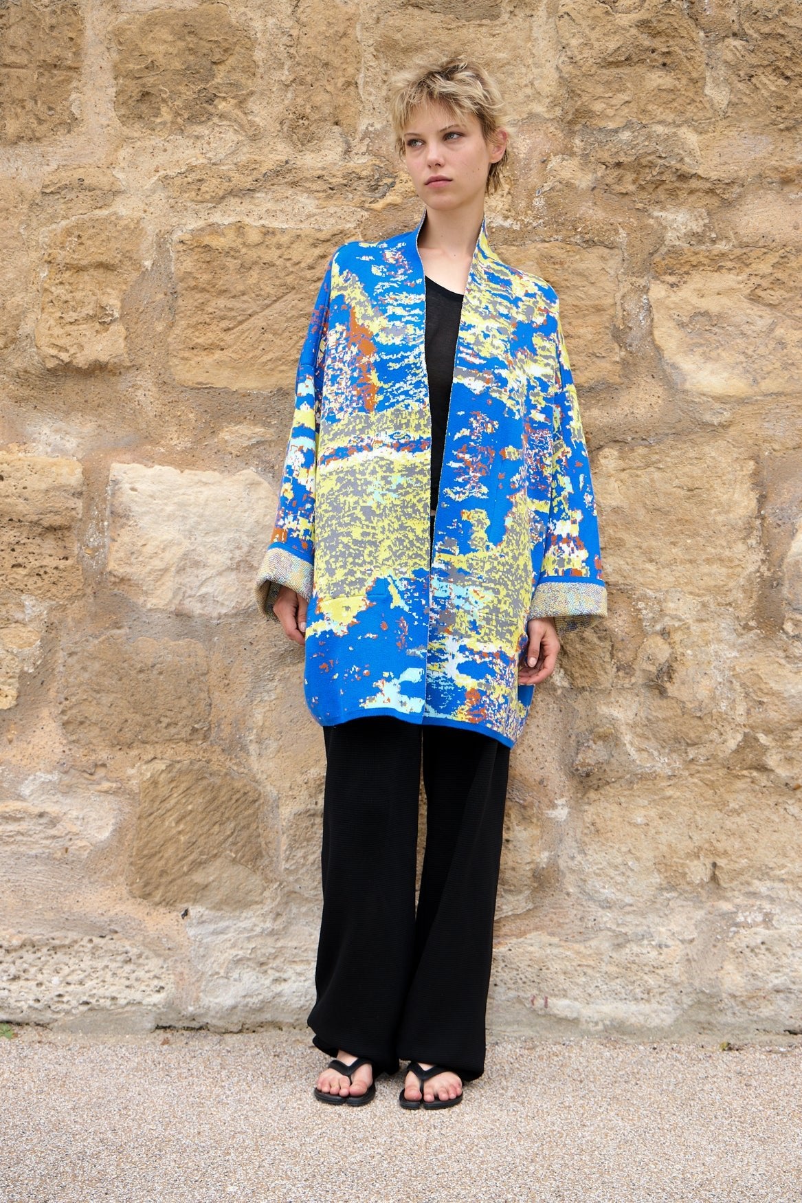 Majorelle - Short Cotton Jacquard Cardigan - ZALIVAKO