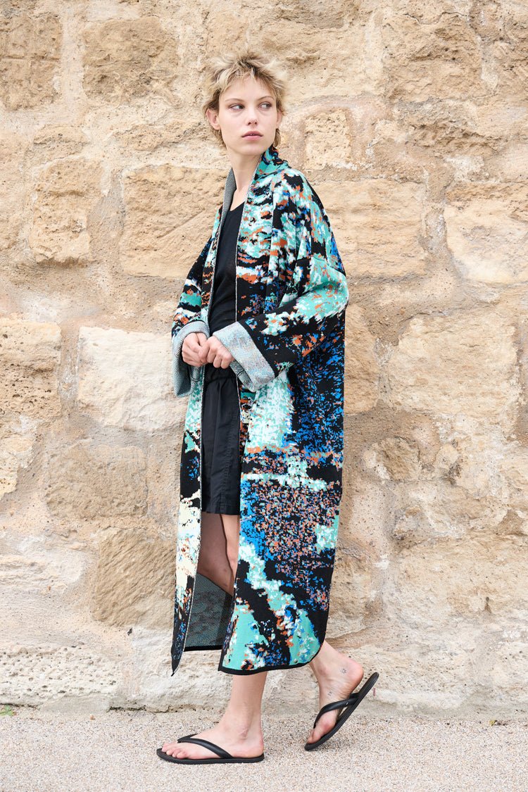 Long Knitted Cotton Kaftan Online - New York – Zalivako