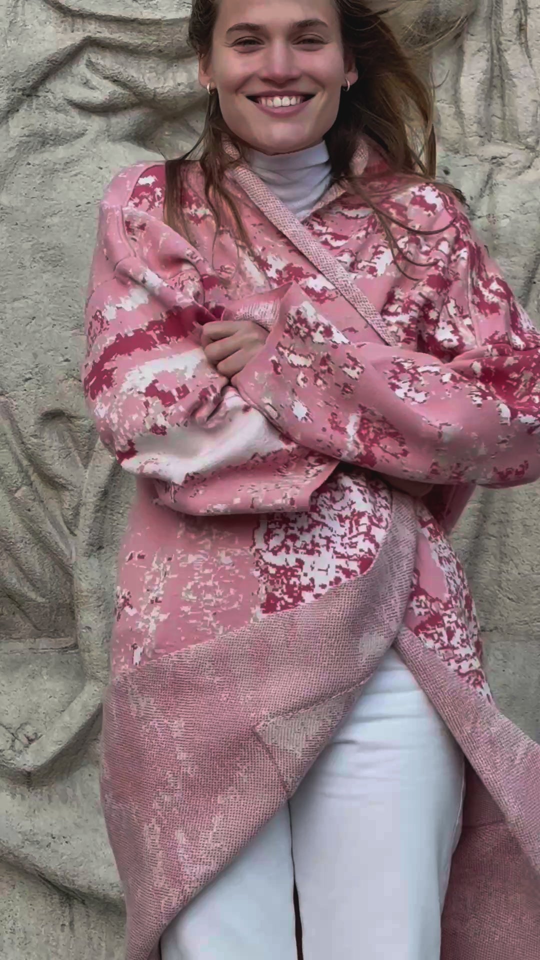 Blossom - Short Cotton Jacquard Cardigan