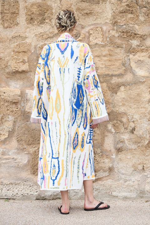 The RIO - Long Cotton Jacquard Kaftan - ZALIVAKO
