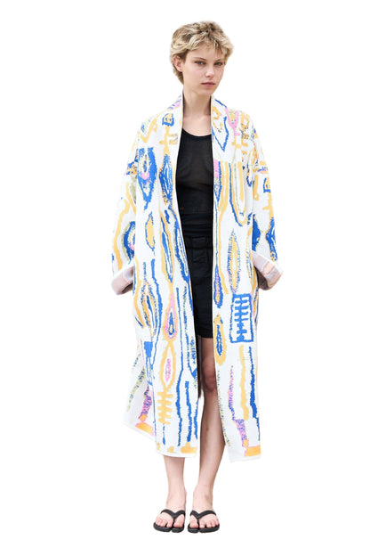 Rio - Long Cotton Jacquard Cardigan - ZALIVAKO