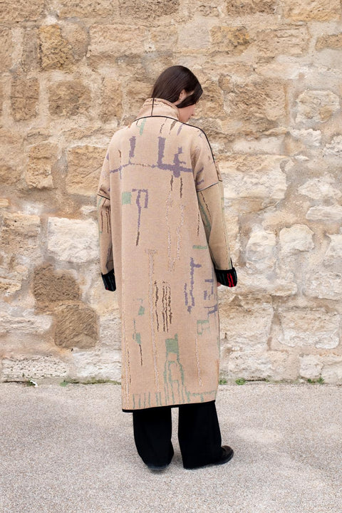 The KINGSTON - Lightweight Long Cotton Jacquard Kaftan - ZALIVAKO