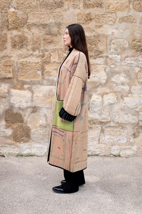 The KINGSTON - Lightweight Long Cotton Jacquard Kaftan - ZALIVAKO