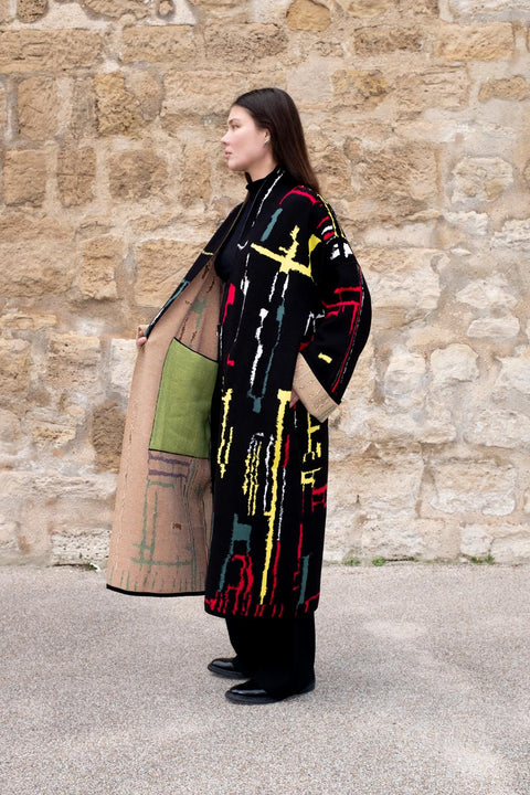 The KINGSTON - Lightweight Long Cotton Jacquard Kaftan - ZALIVAKO