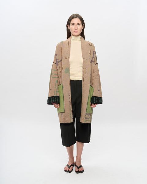 The KINGSTON - Lightweight Short Cotton Jacquard Kaftan - ZALIVAKO