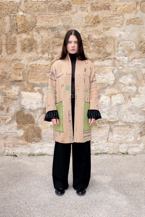 The KINGSTON - Lightweight Short Cotton Jacquard Kaftan - ZALIVAKO