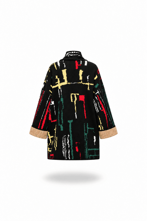 The KINGSTON - Lightweight Short Cotton Jacquard Kaftan - ZALIVAKO