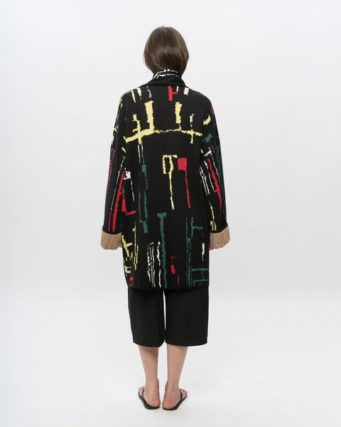 The KINGSTON - Lightweight Short Cotton Jacquard Kaftan - ZALIVAKO