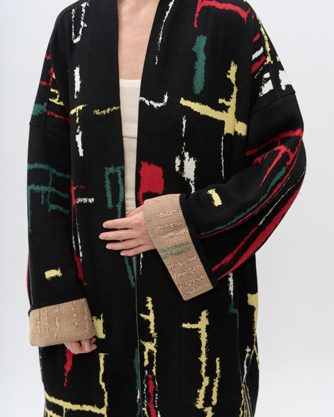The KINGSTON - Lightweight Short Cotton Jacquard Kaftan - ZALIVAKO