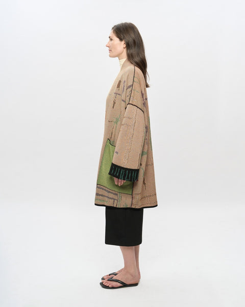 The KINGSTON - Lightweight Short Cotton Jacquard Kaftan - ZALIVAKO