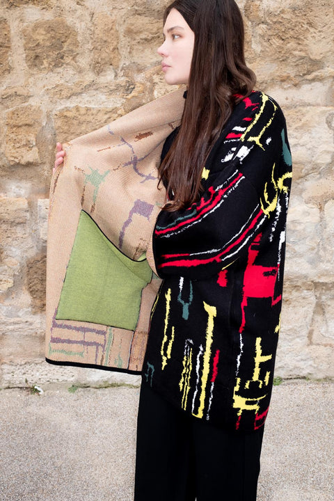 The KINGSTON - Lightweight Short Cotton Jacquard Kaftan - ZALIVAKO