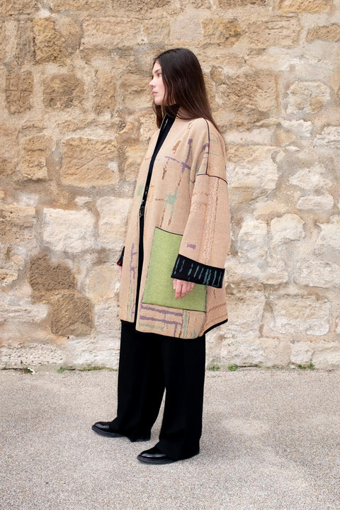 The KINGSTON - Lightweight Short Cotton Jacquard Kaftan - ZALIVAKO