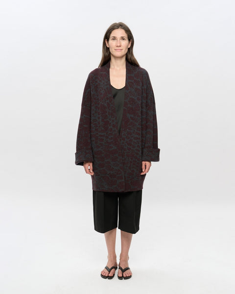 The LHASA - Lightweight Short Wool Jacquard Kaftan - ZALIVAKO