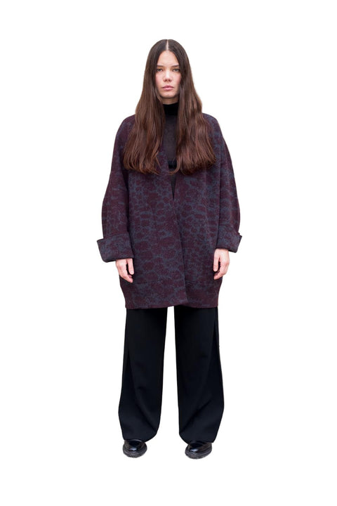 The LHASA - Short Wool Jacquard Kaftan - ZALIVAKO