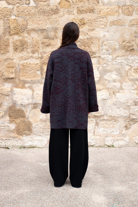 The LHASA - Short Wool Jacquard Kaftan - ZALIVAKO