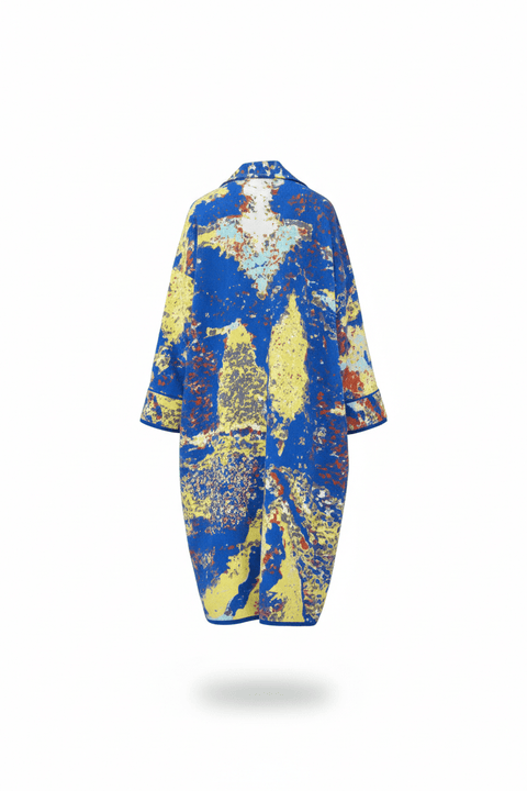 The Majorelle - Lightweight Long Cotton Jacquard Cardigan - ZALIVAKO