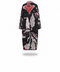 The URUSHI long cotton jacquard kaftan by ZALIVAKO – back view on white background